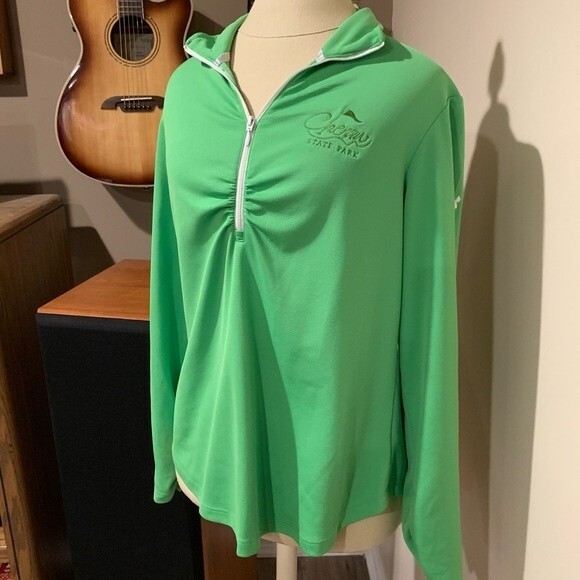 Under Armour size large long sleeve green quarter zip pullover Cheraw State Park - Picture 1 of 3